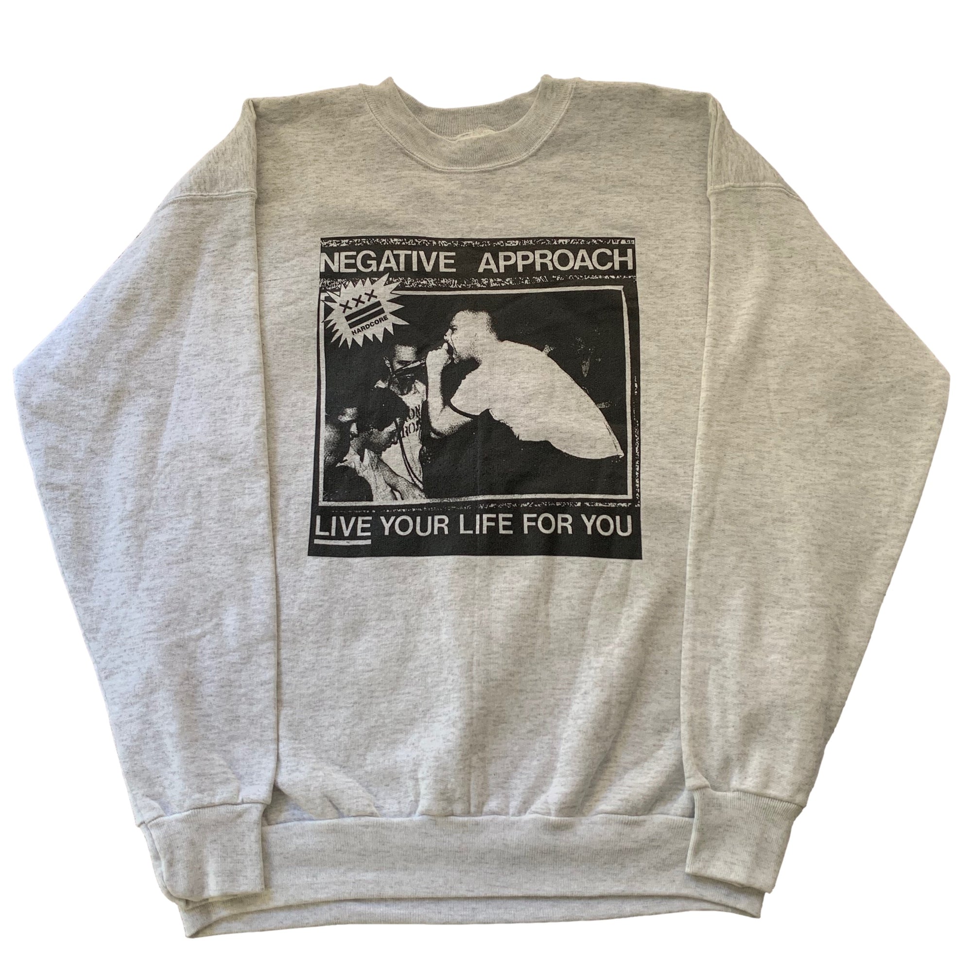 Vintage Negative Approach "Live Your Life For You" Crewneck Sweatshirt - jointcustodydc