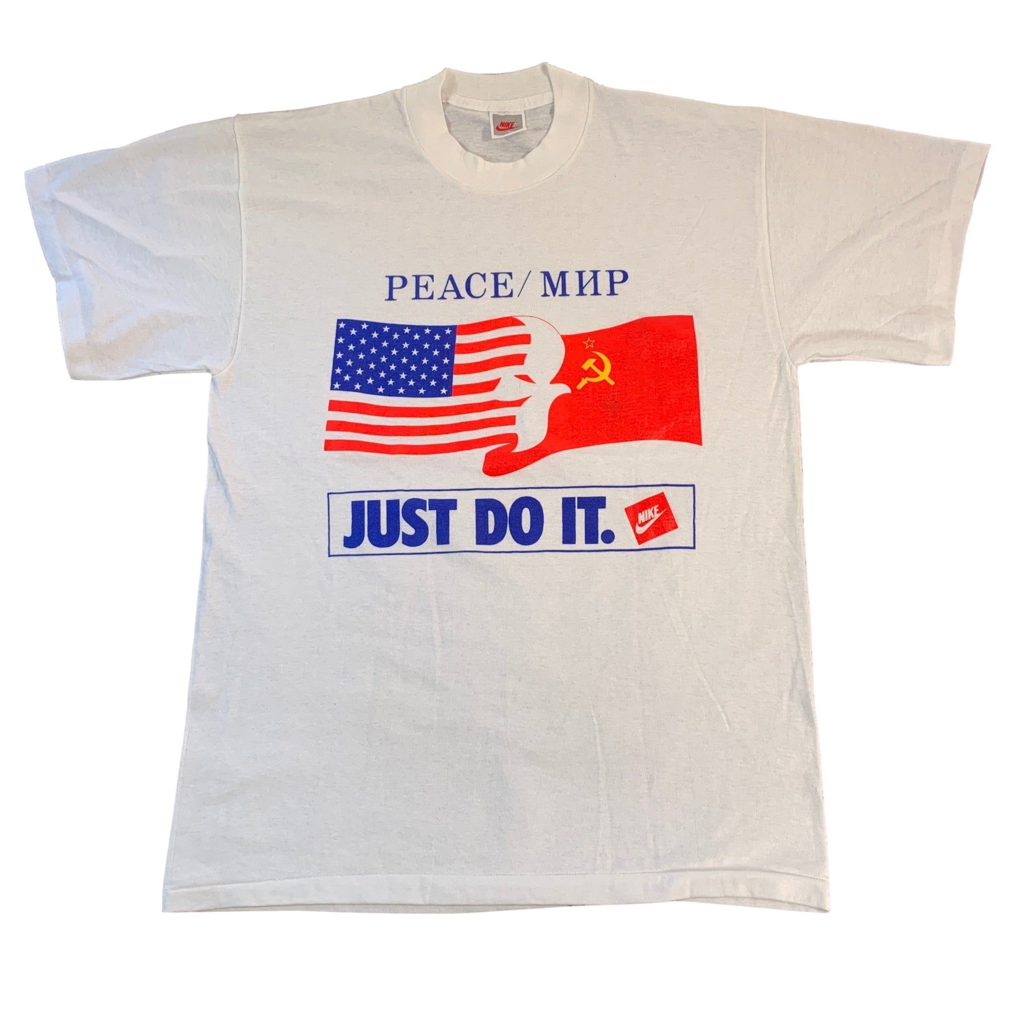 nike just do it peace t shirt