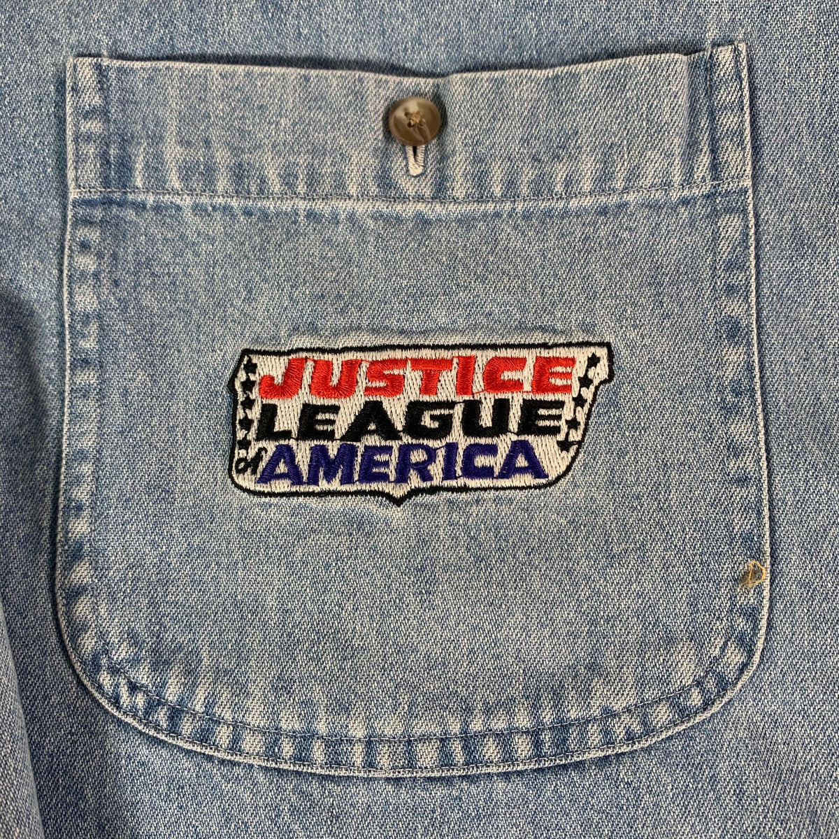 Vintage DC Comics &quot;Justice League Of America&quot; Denim Shirt - jointcustodydc