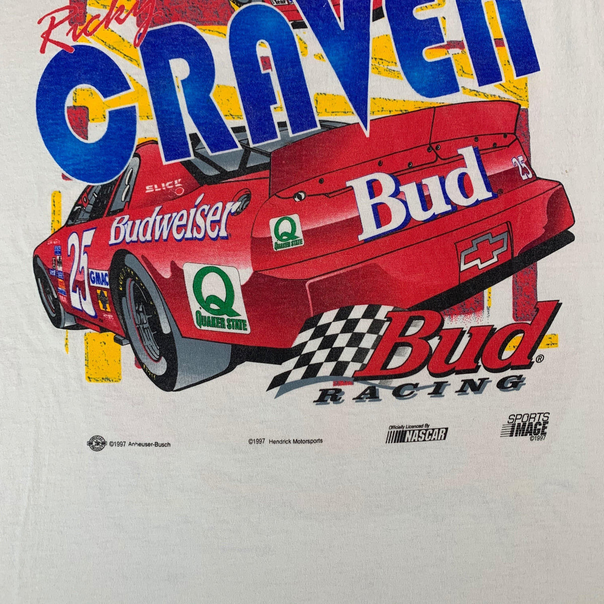 Vintage Nascar Budweiser &quot;Bud Racing&quot; T-Shirt - jointcustodydc