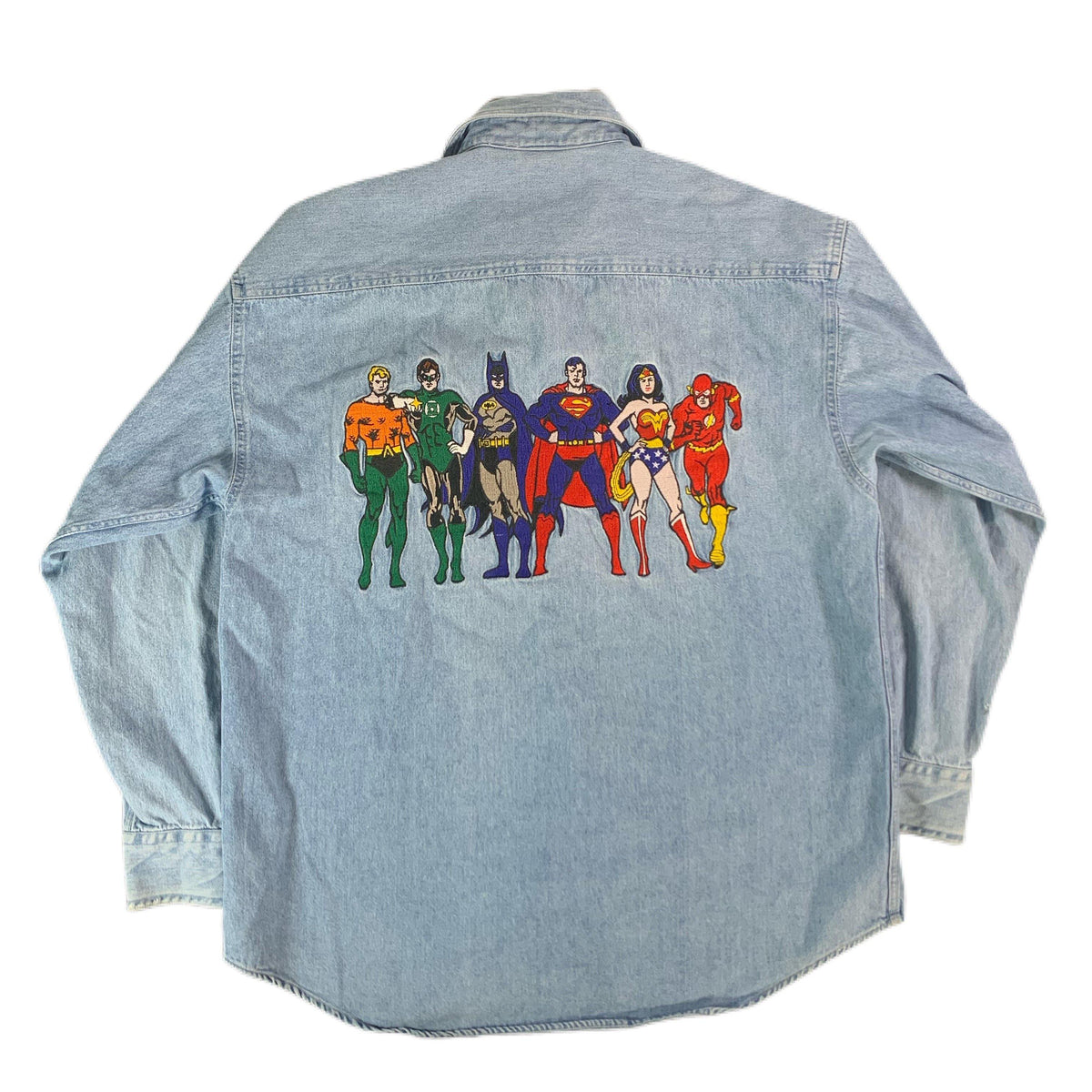Vintage DC Comics &quot;Justice League Of America&quot; Denim Shirt - jointcustodydc