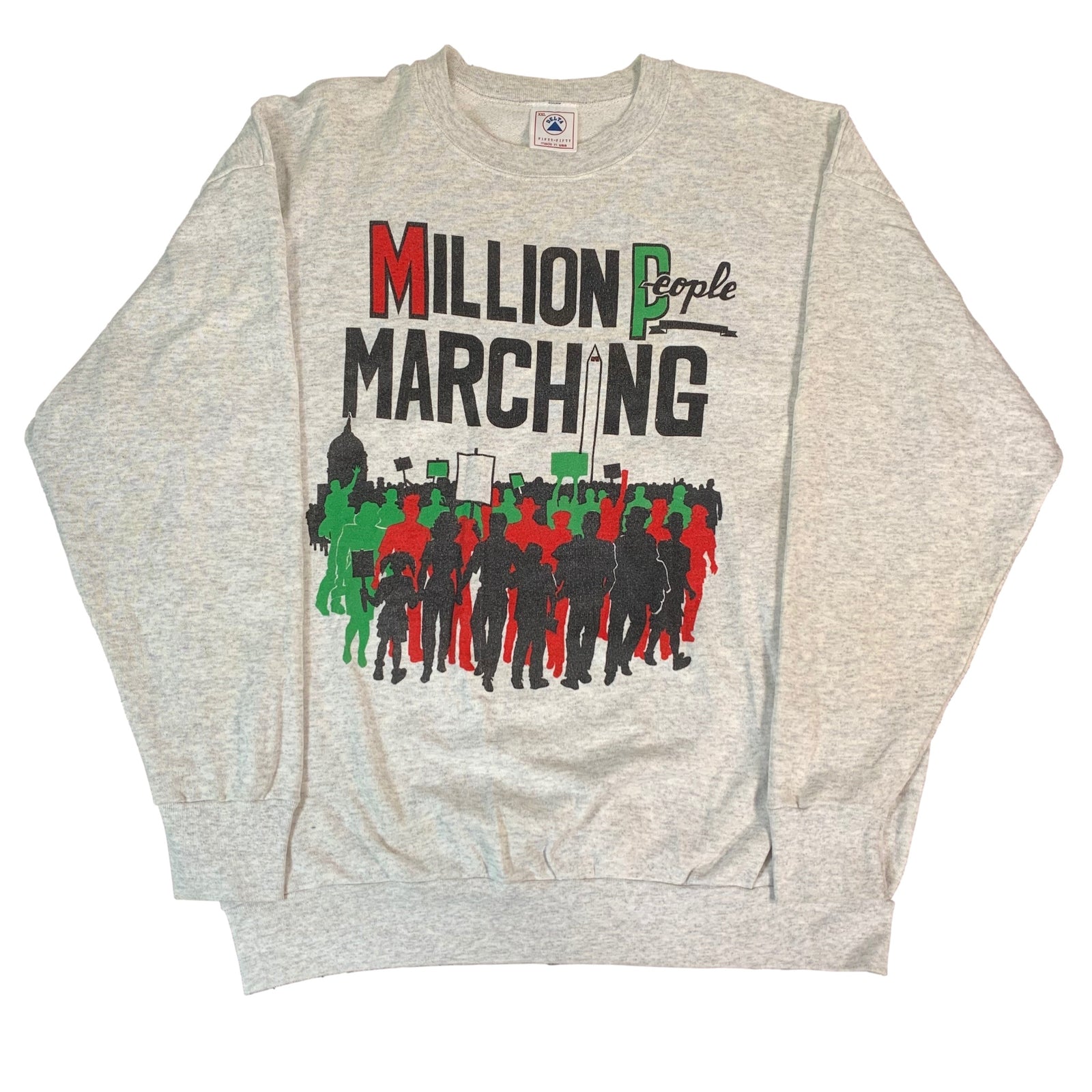 Vintage Million People Marching "DC" Crewneck Sweatshirt - jointcustodydc