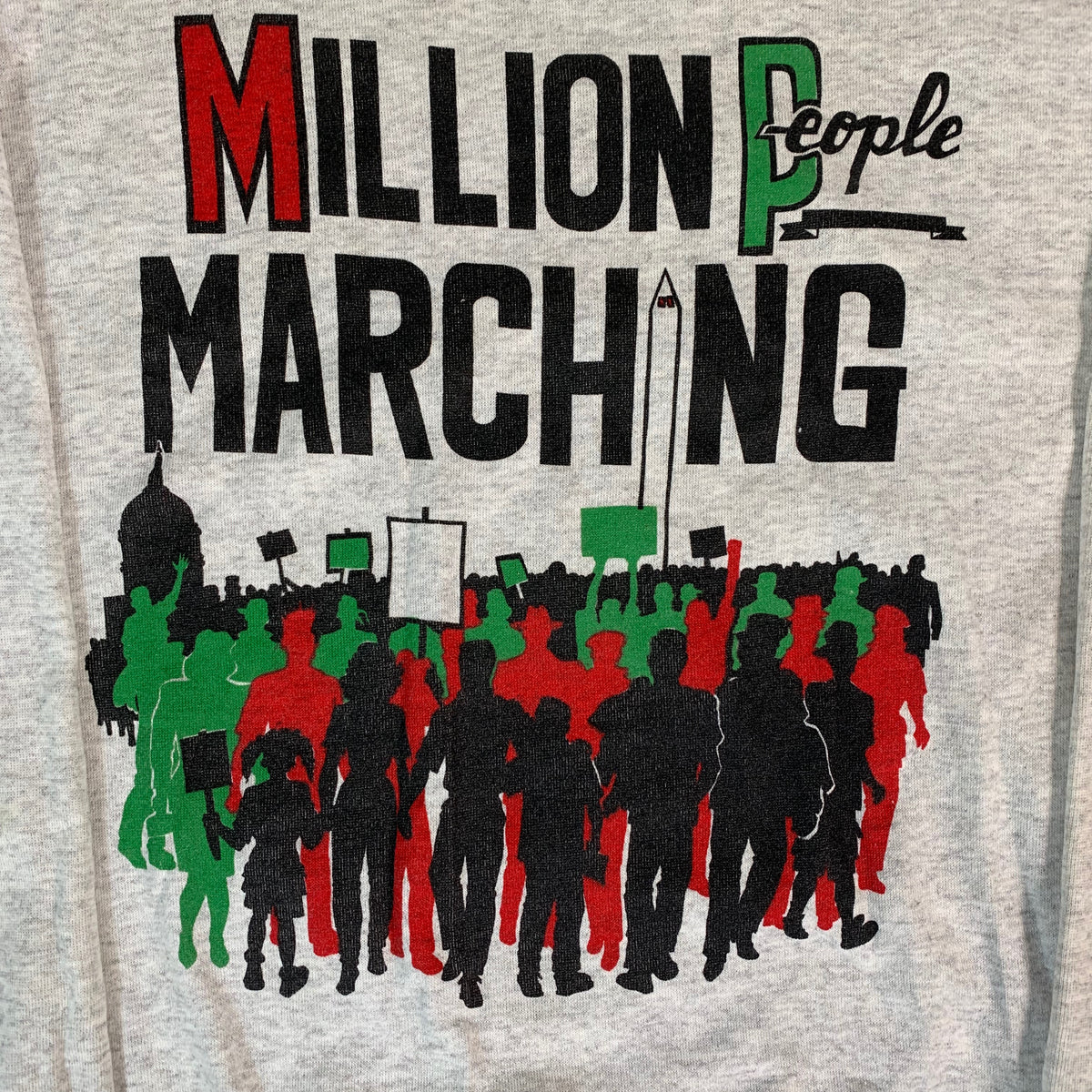 Vintage Million People Marching &quot;DC&quot; Crewneck Sweatshirt - jointcustodydc