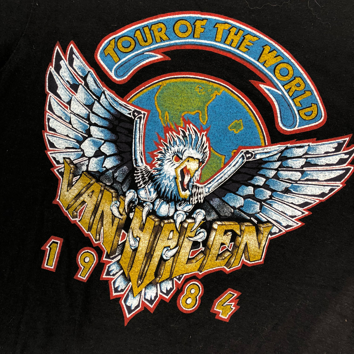 Vintage Van Halen &quot;Tour of the World &#39;84&quot; T-Shirt - jointcustodydc