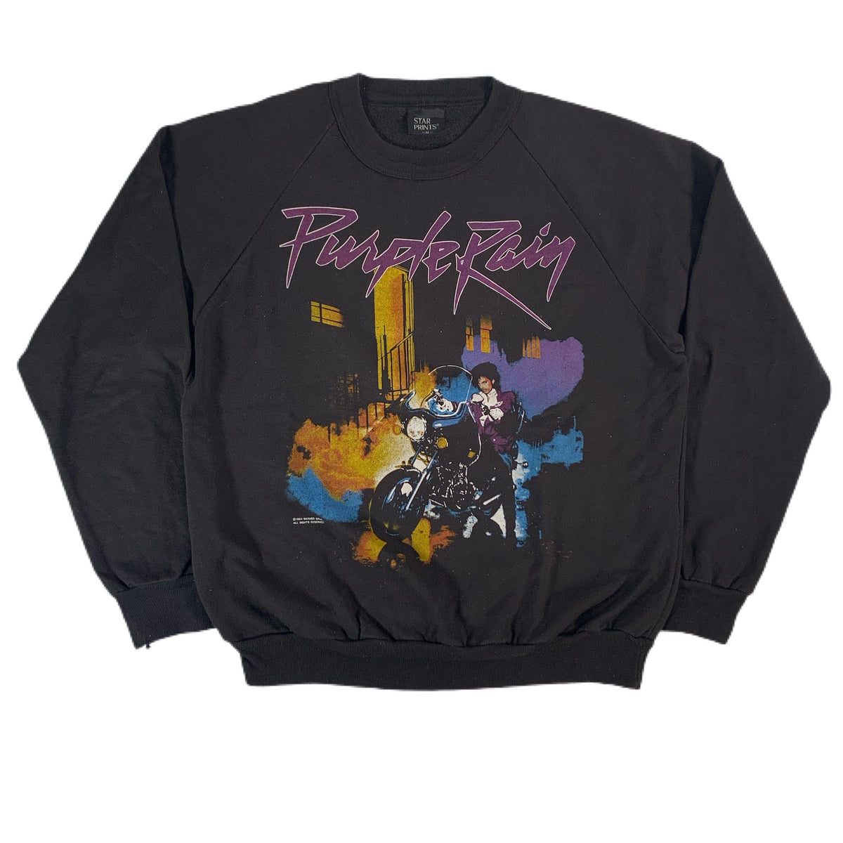 Vintage Prince And The Revolution &quot;Purple Rain&quot; Raglan Sweatshirt - jointcustodydc