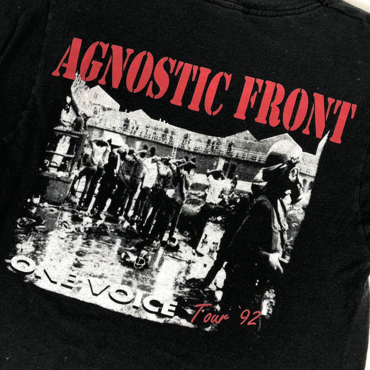 Vintage Agnostic Front &quot;One Voice Tour &#39;92&quot; T-Shirt - jointcustodydc