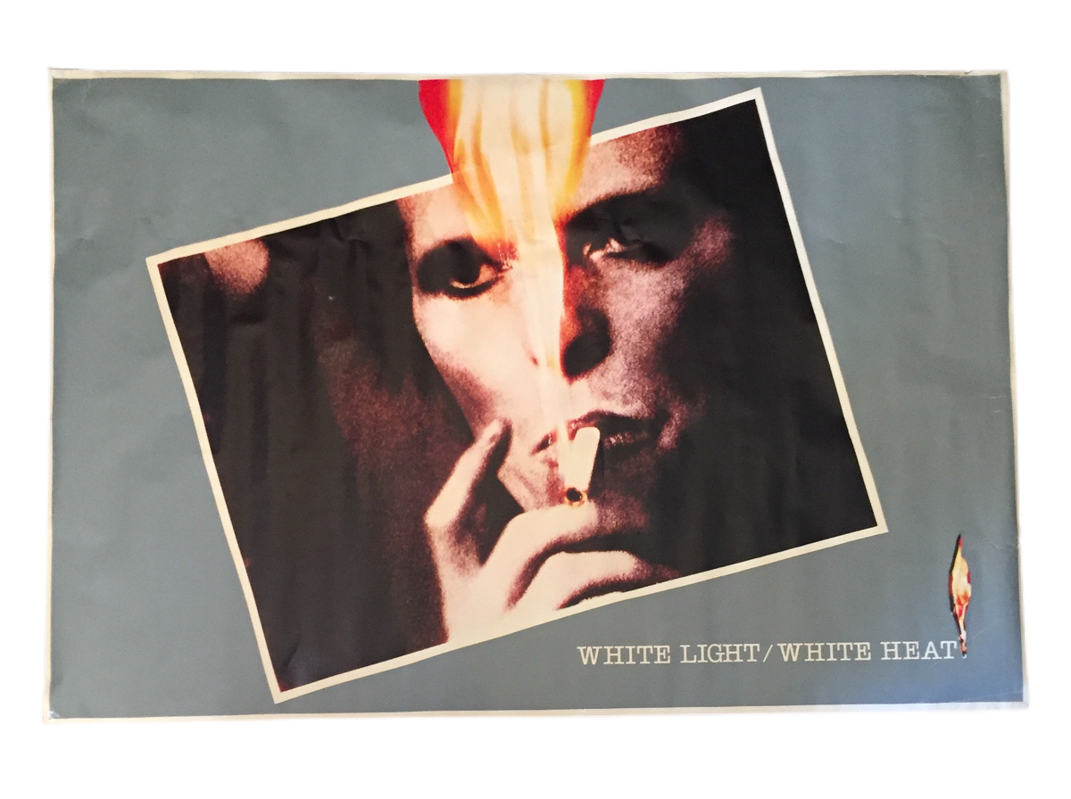 Vintage David Bowie &quot;White Light/White Heat&quot; Subway Poster