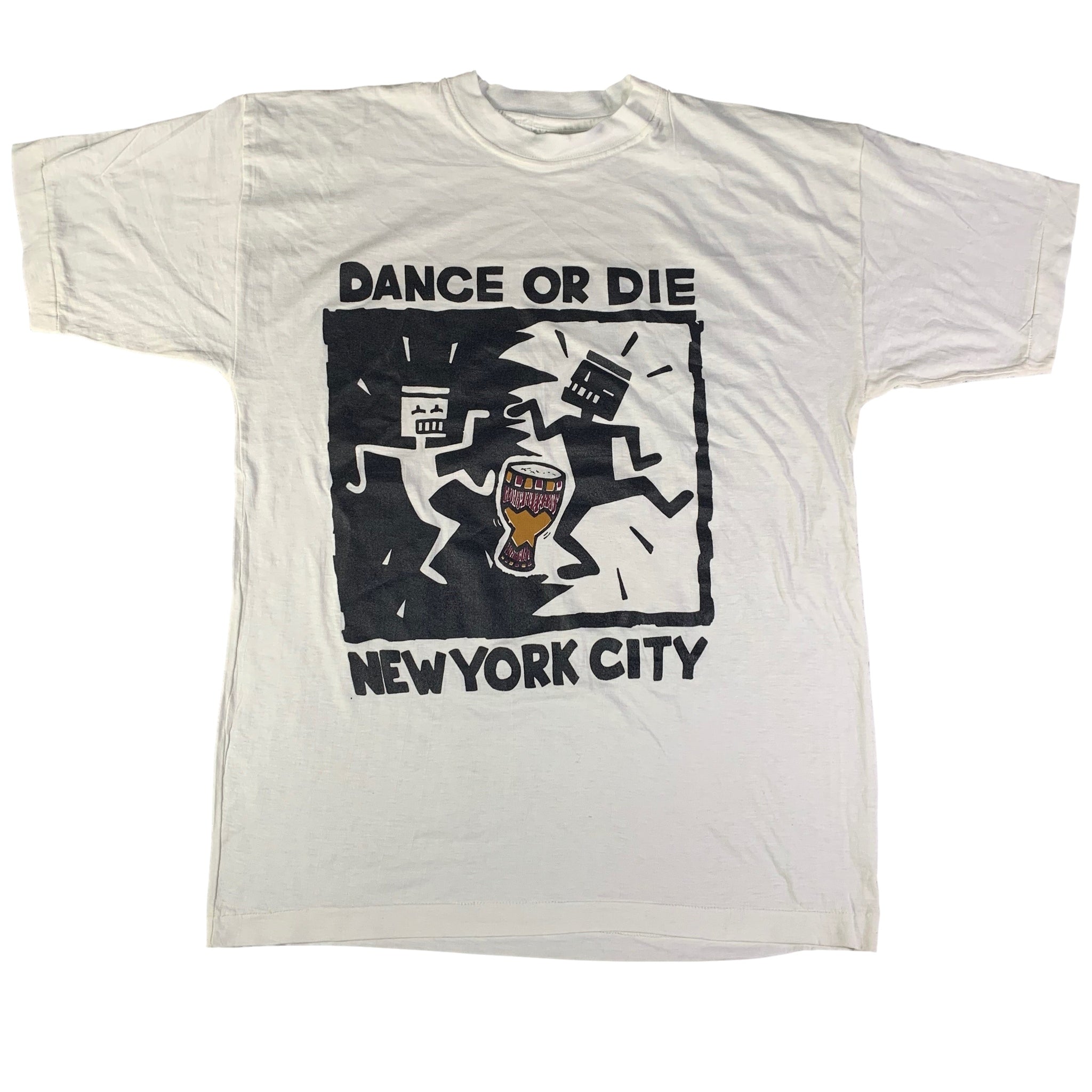 Oh Skabelse Rundt og rundt Vintage Keith Haring "Dance Or Die" T-Shirt | jointcustodydc