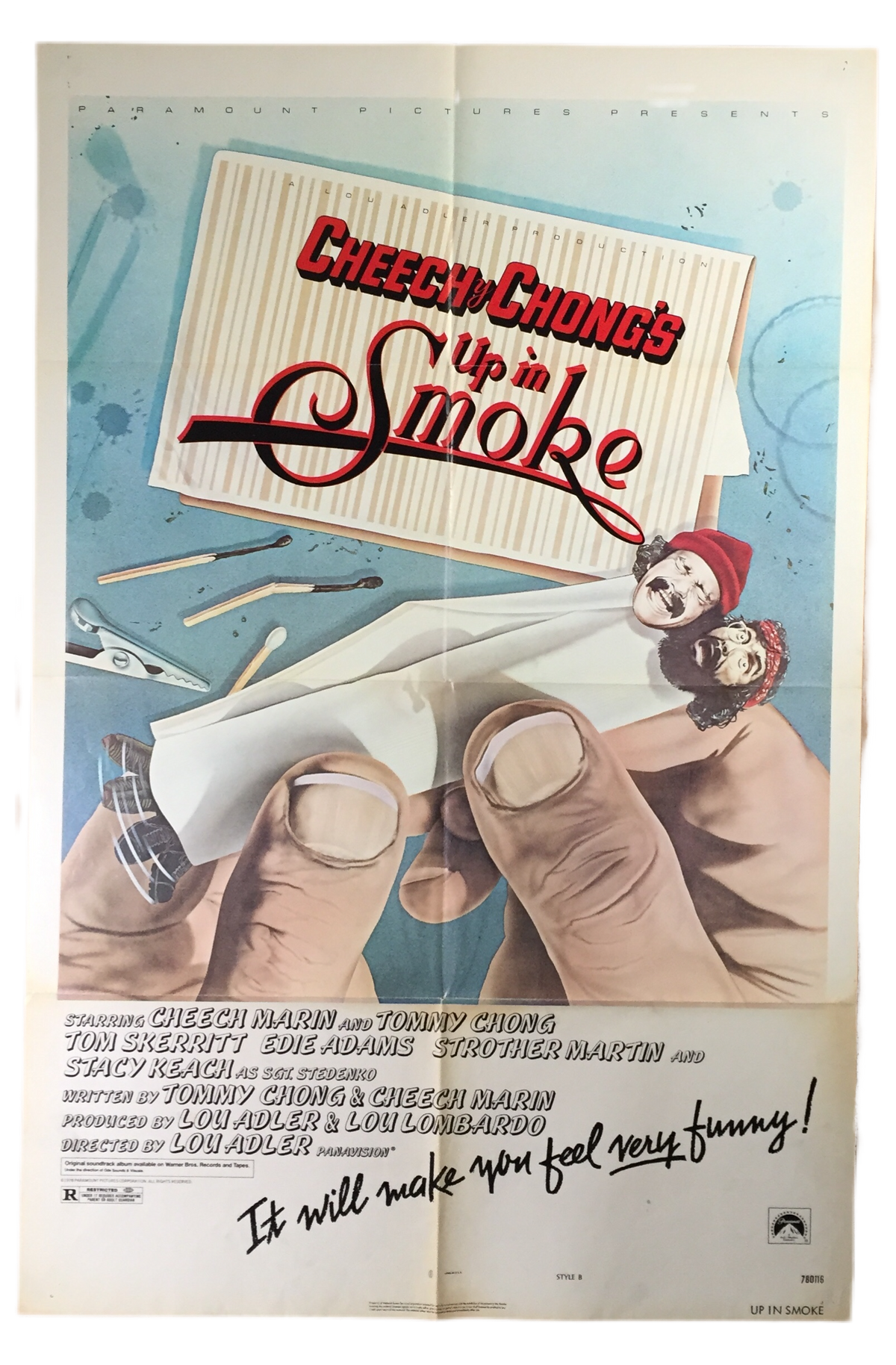 Vintage Cheech And Chong &quot;Up in Smoke&quot; Poster