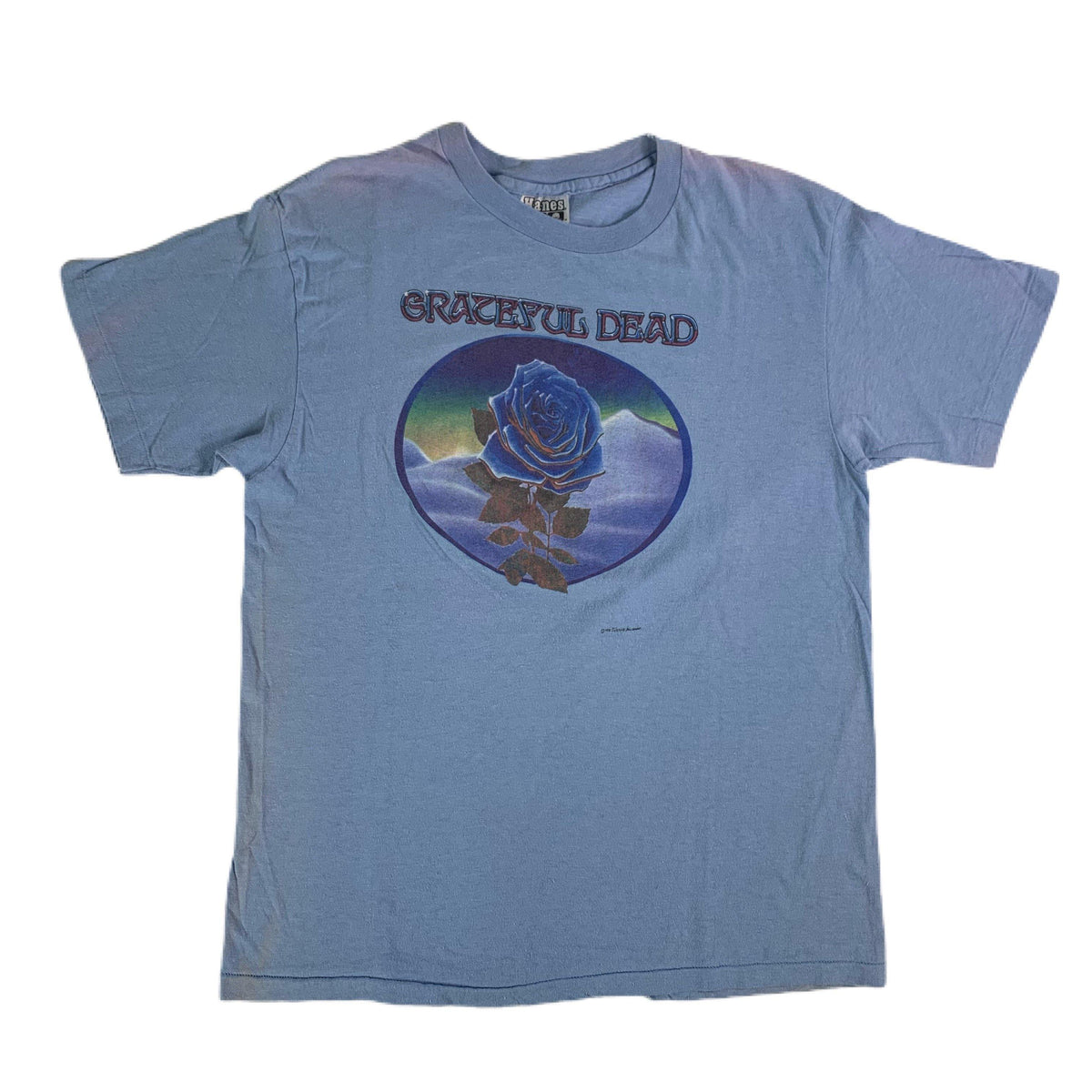 Vintage Grateful Dead &quot;Kelley/Mouse&quot; Blue Rose T-Shirt - jointcustodydc