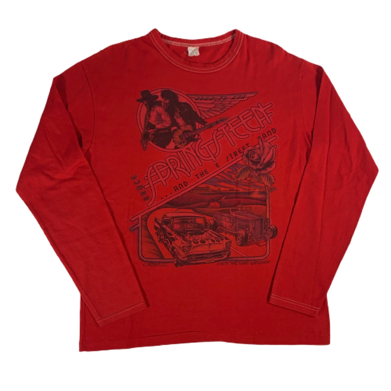 Vintage Bruce Springsteen And The E Street Band "Born To Run" Long Sleeve Shirt - jointcustodydc