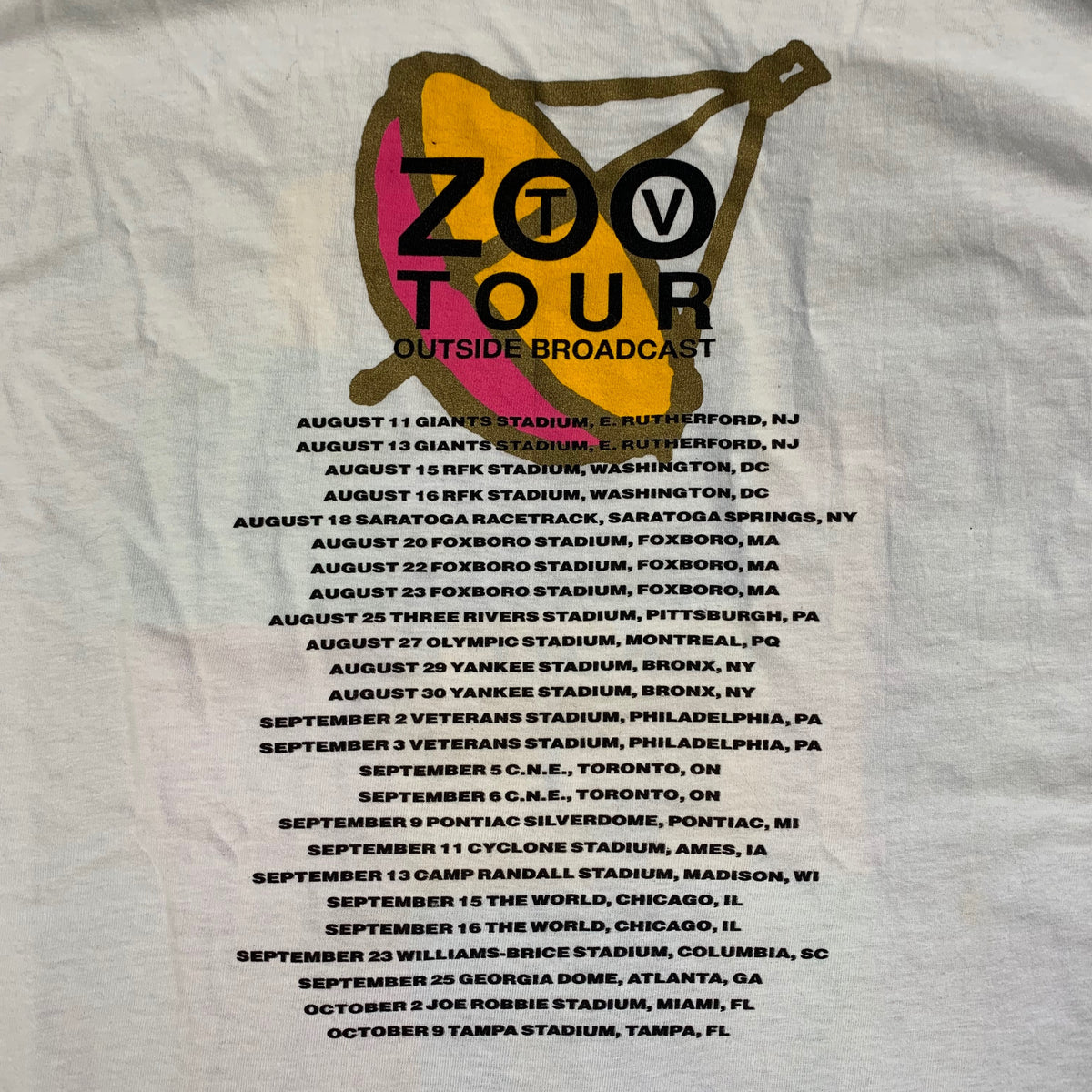Vintage U2 &quot;Zoo TV&quot; T-Shirt - jointcustodydc