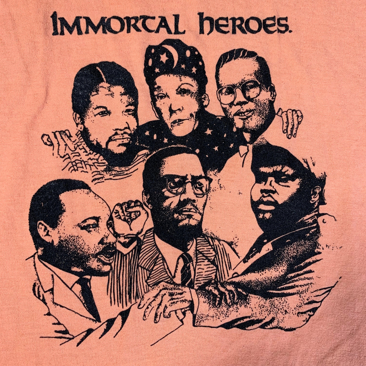 Vintage MLK/Malcolm X &quot;Immortal Heroes&quot; T-Shirt - jointcustodydc