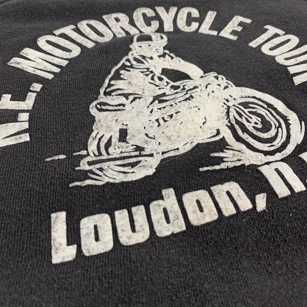Vintage N.E. Motorcycle Tour &quot;Loudon, N.H.&quot; Raglan Sweatshirt - jointcustodydc