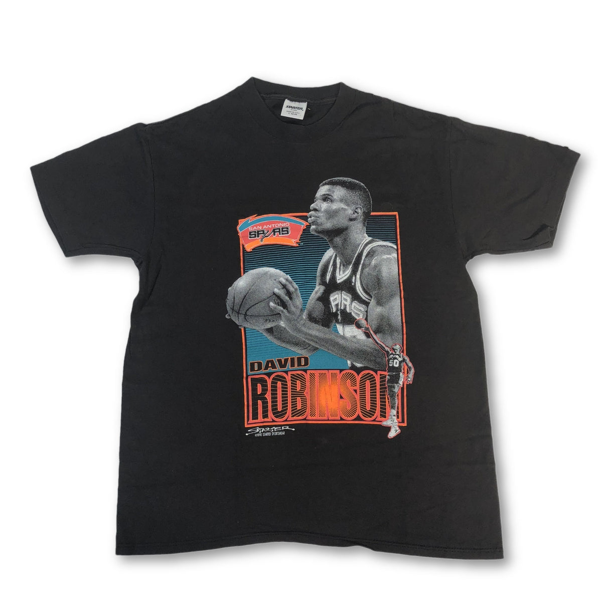 Vintage San Antonio Spurs &quot;David Robinson&quot; Starters T-Shirt - jointcustodydc