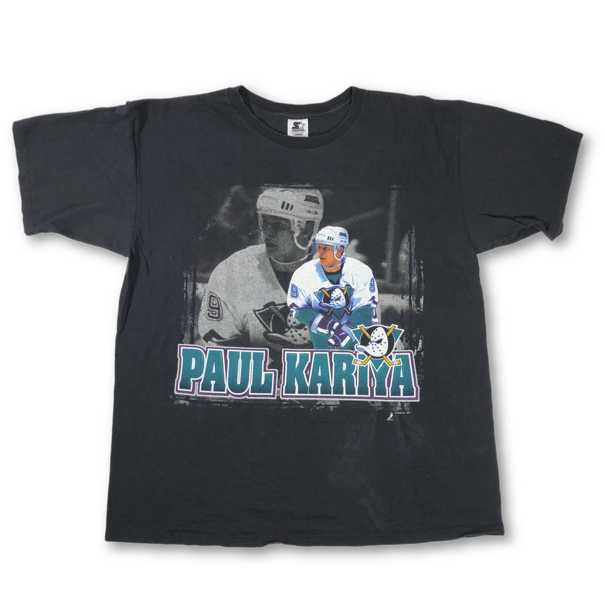 Vintage Mighty Ducks &quot;Paul Kariya&quot; Starter T-Shirt - jointcustodydc