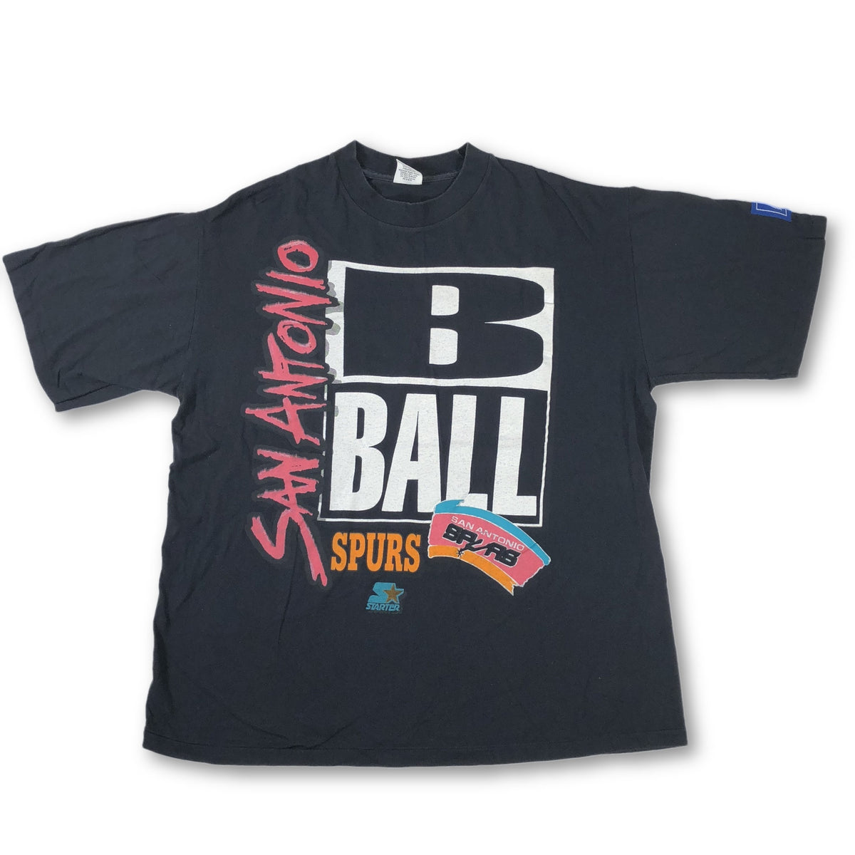 Vintage San Antonio Spurs &quot;B Ball&quot; Starter T-Shirt - jointcustodydc