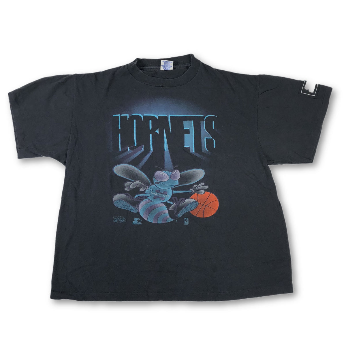 Vintage Charlotte Hornets &quot;Shadows&quot; Starter T-Shirt - jointcustodydc