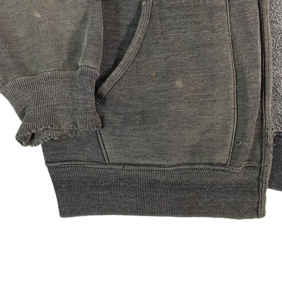 Vintage original 60s Springfoot Men&#39;s Zip Up Sweater pocket and sleeve detail