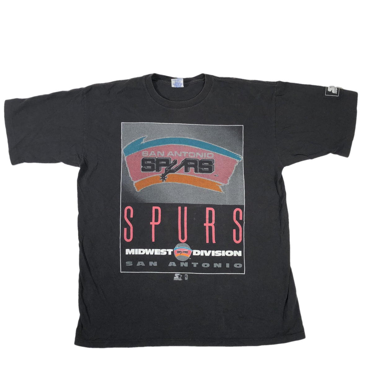 Vintage San Antonio Spurs &quot;Midwest Division&quot; Starter T-Shirt - jointcustodydc