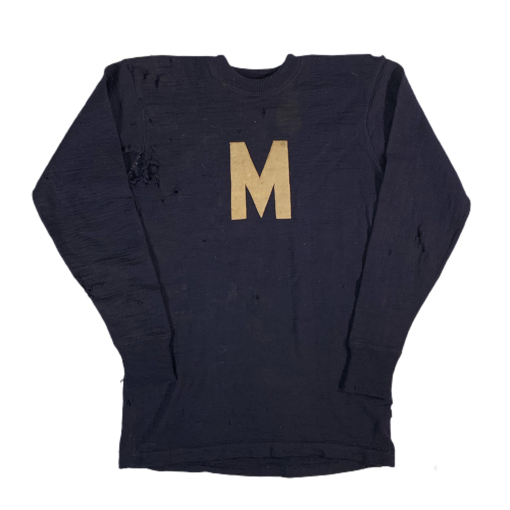 Vintage College Letter "M" Knit Sweater - jointcustodydc