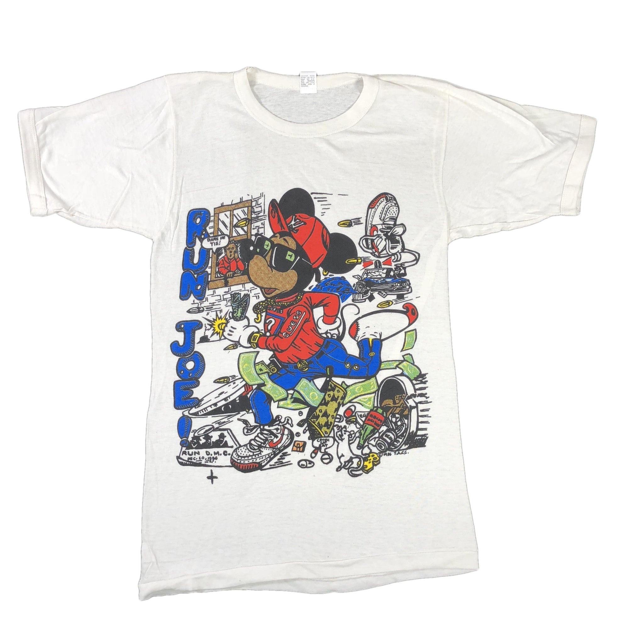 Vintage Mickey Mouse Bootleg "Run Joe!" T-Shirt - jointcustodydc