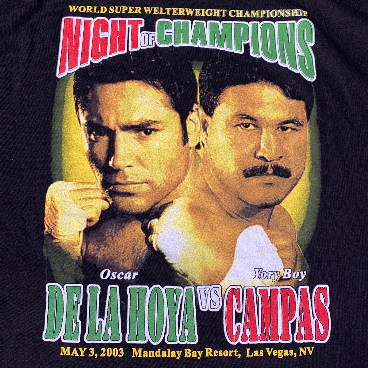 Vintage Oscar De La Hoya &quot;Night Of Champions&quot; T-Shirt - jointcustodydc
