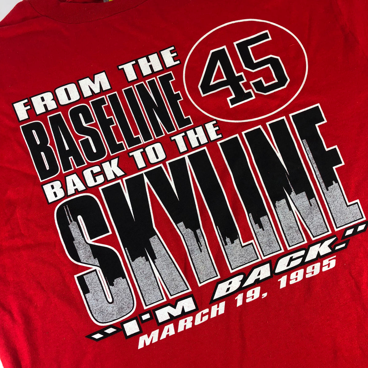 Vintage Michael Jordan &quot;From Baseline Back to the Skyline &#39;95&quot; T-Shirt - jointcustodydc