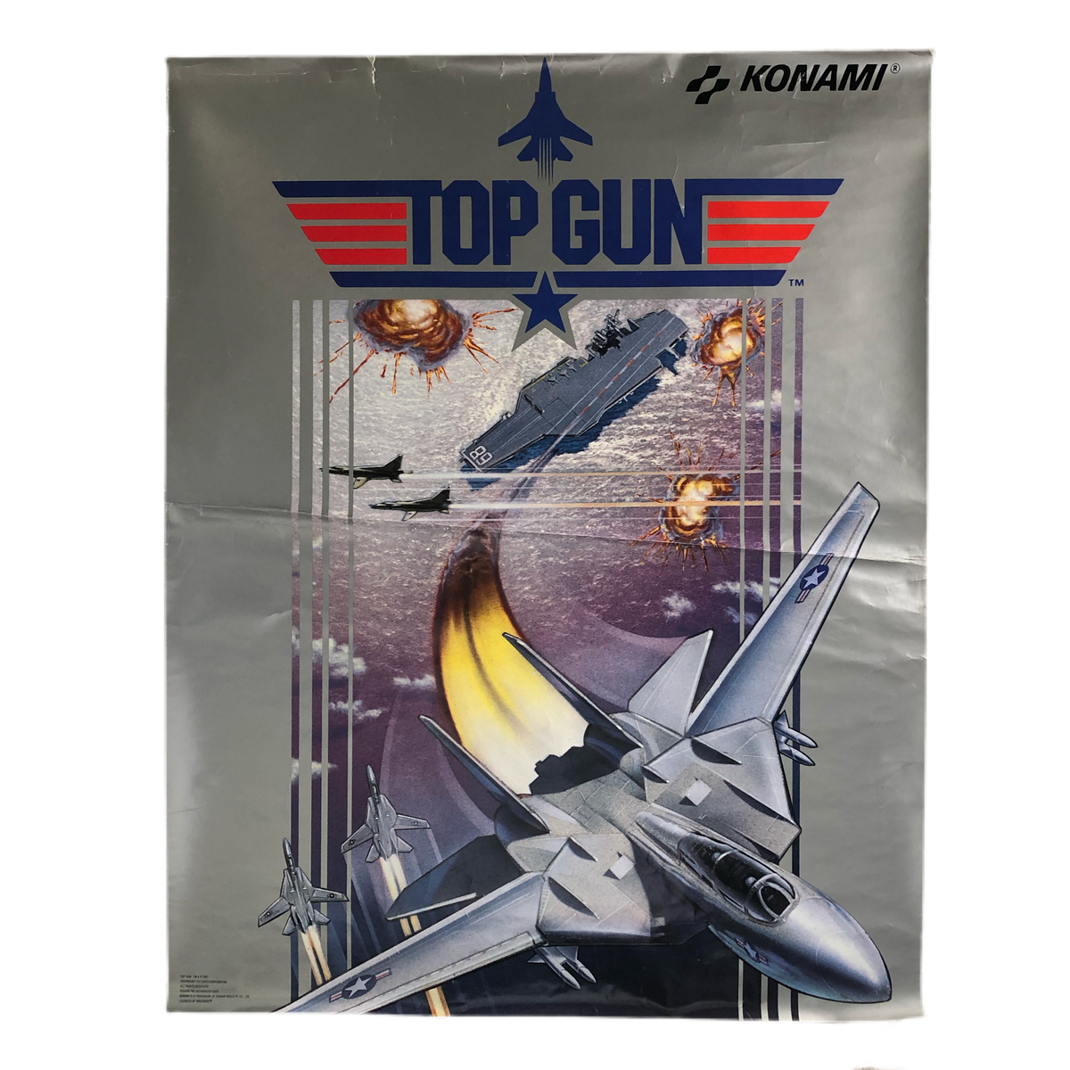 Vintage Top Gun &quot;NES Konami&quot; Promotional Poster