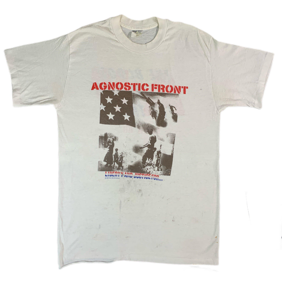 Vintage Agnostic Front &quot;Liberty And Justice For...&quot; Tour T-Shirt - jointcustodydc