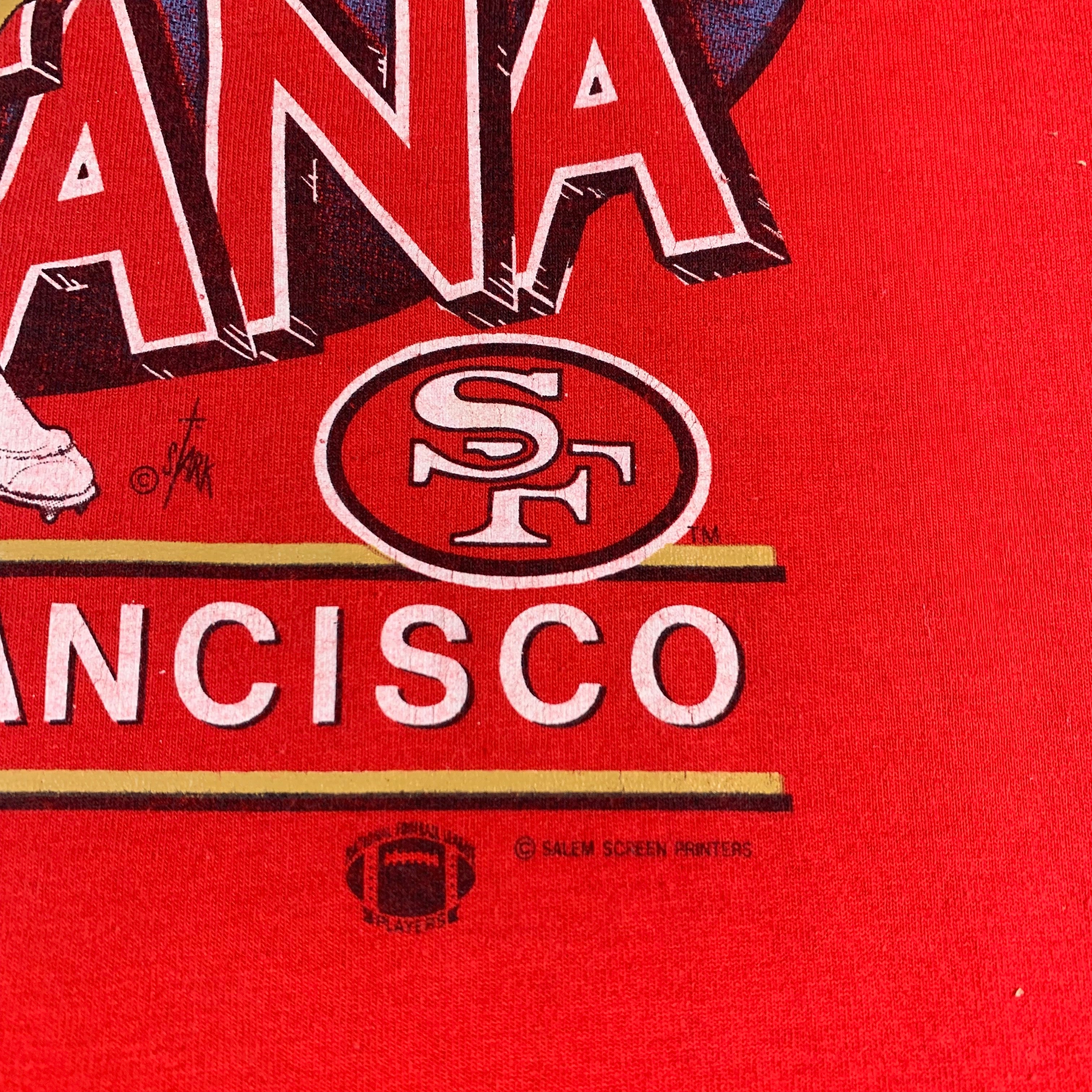 VTG retro Joe Montana San Fransisco 49ers Salem 1987 t shirt S