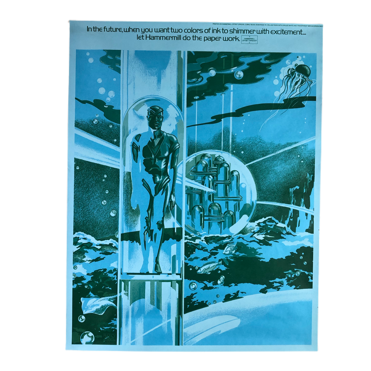 Vintage Hammermill &quot;Blue Future&quot; Promotional Poster