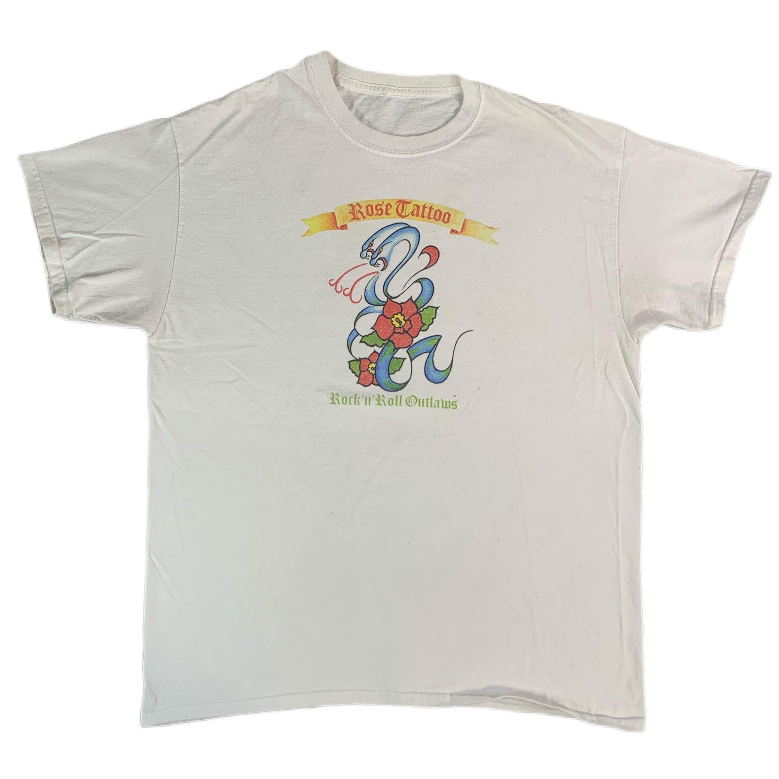 Vintage Rose Tattoo "Rock 'N' Roll Outlaws" T-Shirt - jointcustodydc