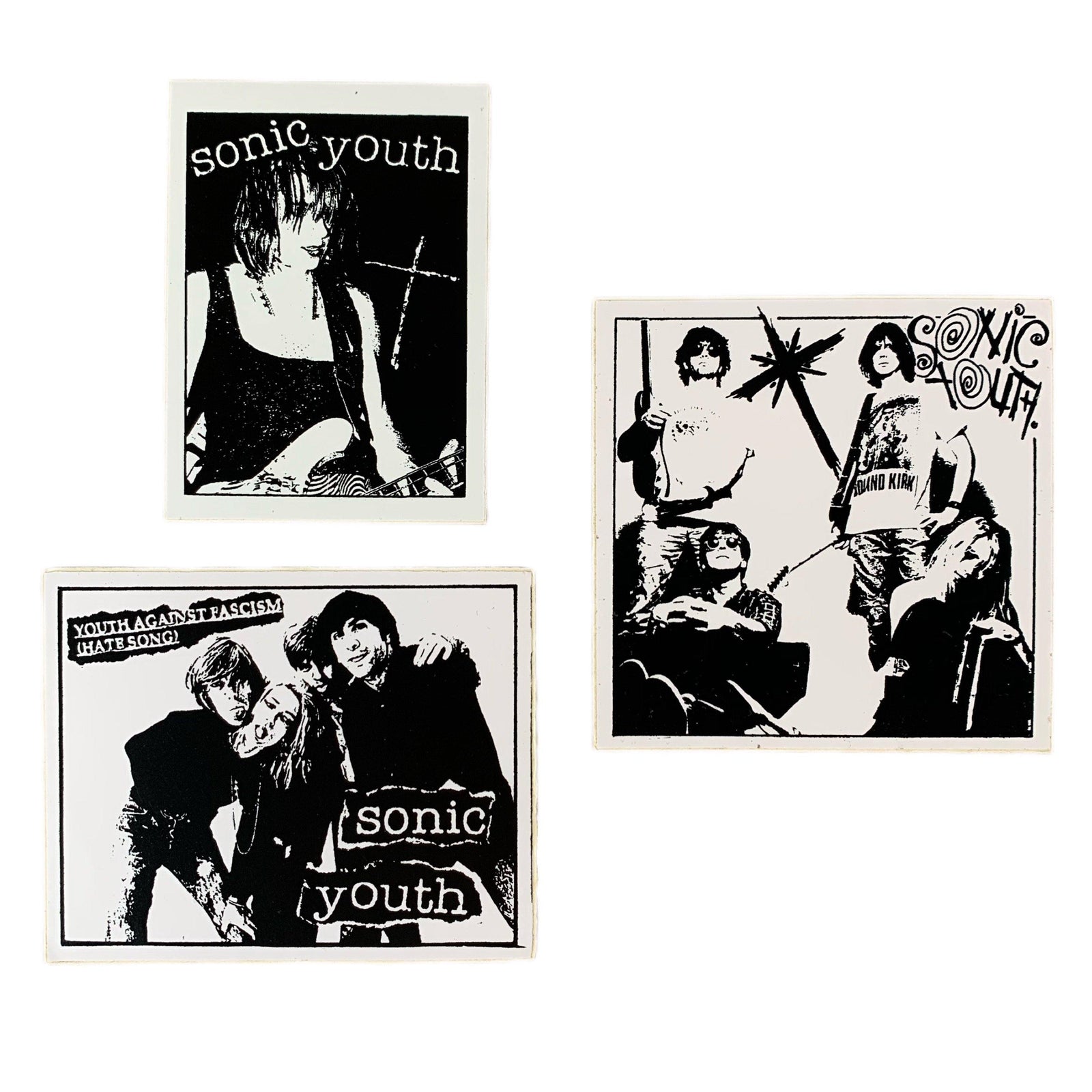 Vintage Sonic Youth "Youth Against Fascism" Sticker Lot - jointcustodydc