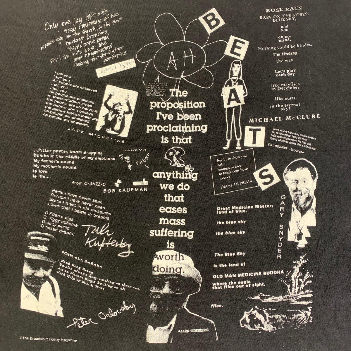 Vintage The Broadshirt Poetry Magazine &quot;Issue 1&quot; T-Shirt - jointcustodydc