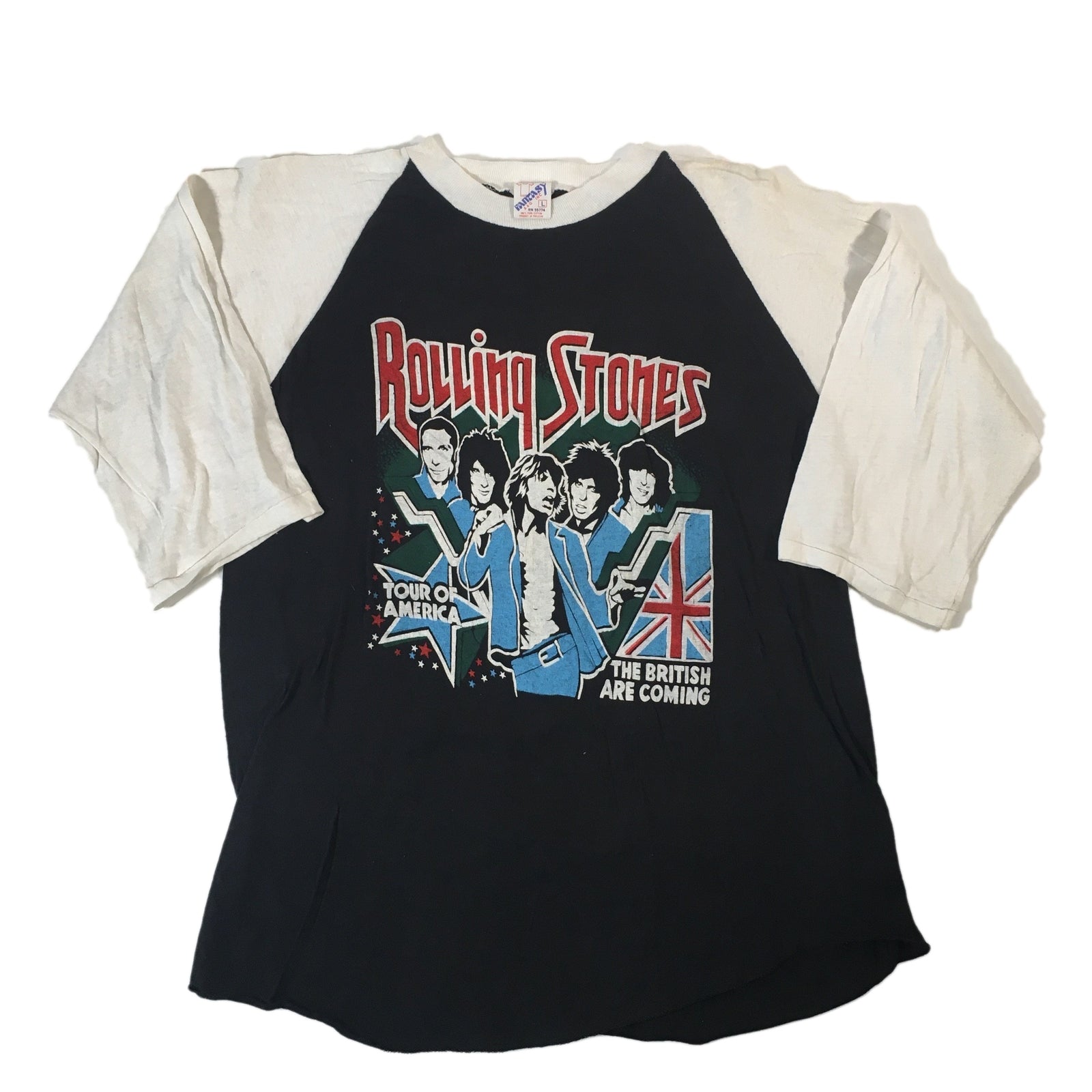 Vintage Rolling Stones "The British Are Coming" Raglan - jointcustodydc