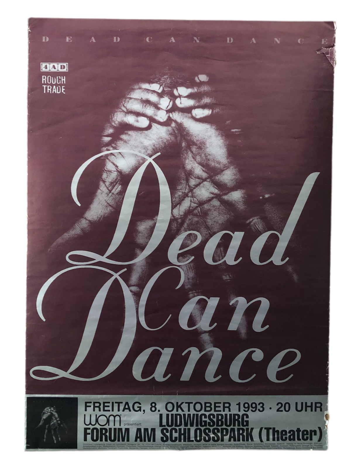 Vintage Dead Can Dance &quot;Into The Labyrinth&quot; Show Poster