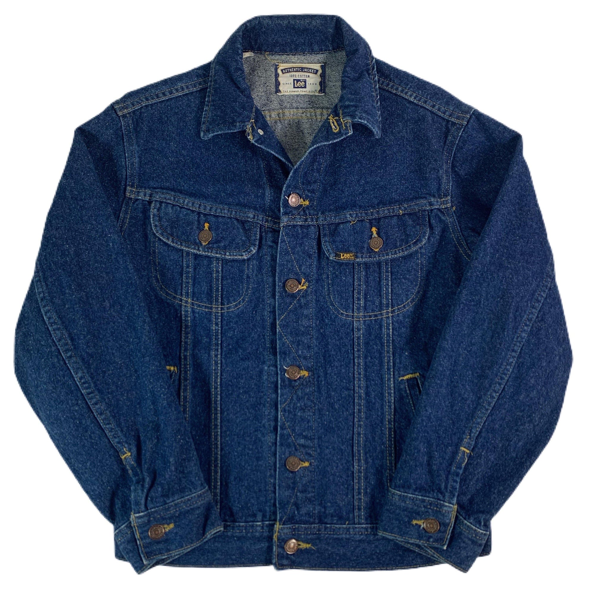 Vintage Lee Dark Blue "White Tab" Denim Jacket - jointcustodydc