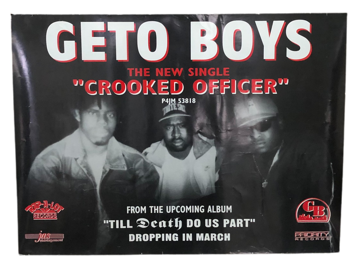 Vintage Geto Boys &quot;Crooked Officer&quot; Promotional Poster