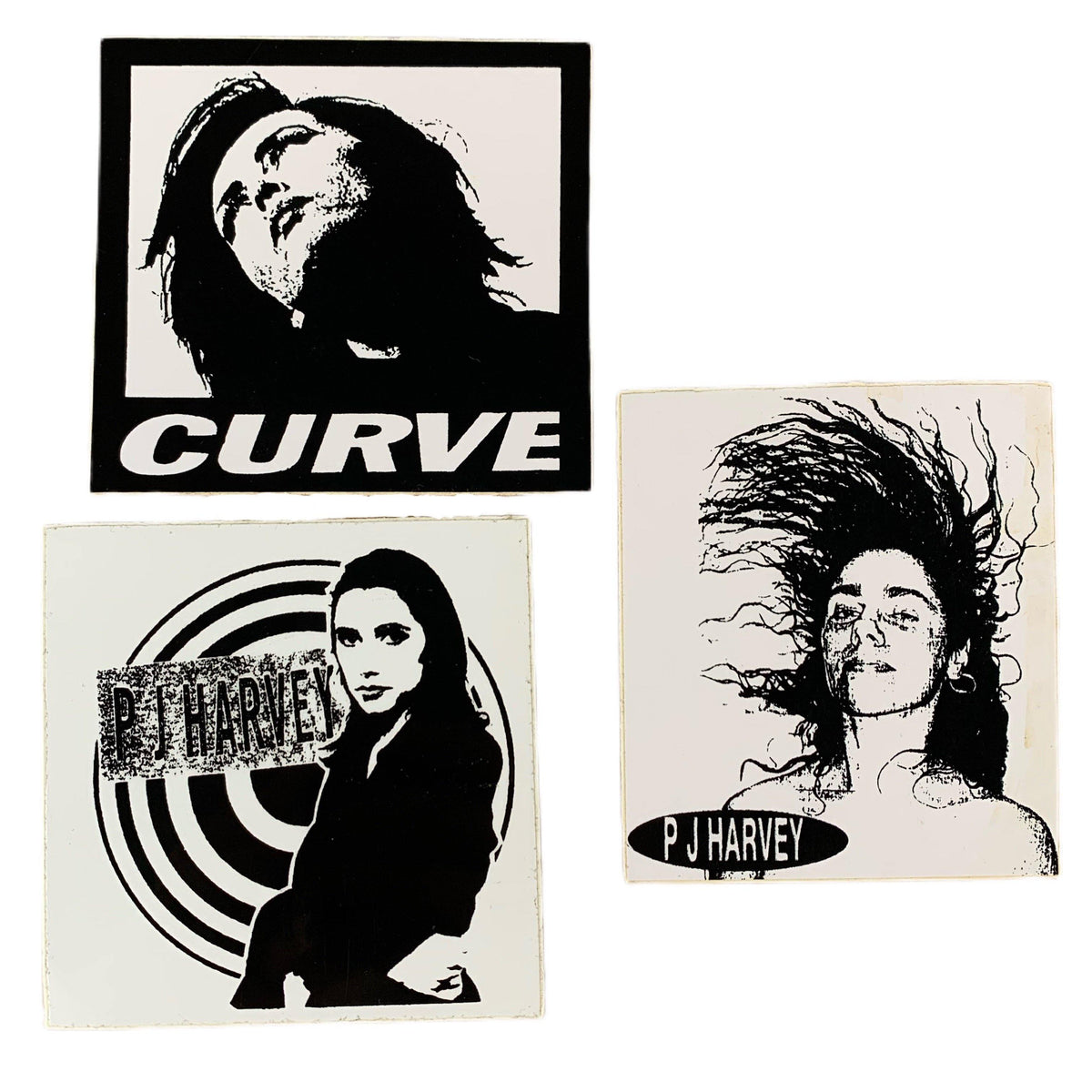 Vintage PJ Harvey Curve &quot;Rid Of Me&quot; Sticker Lot - jointcustodydc