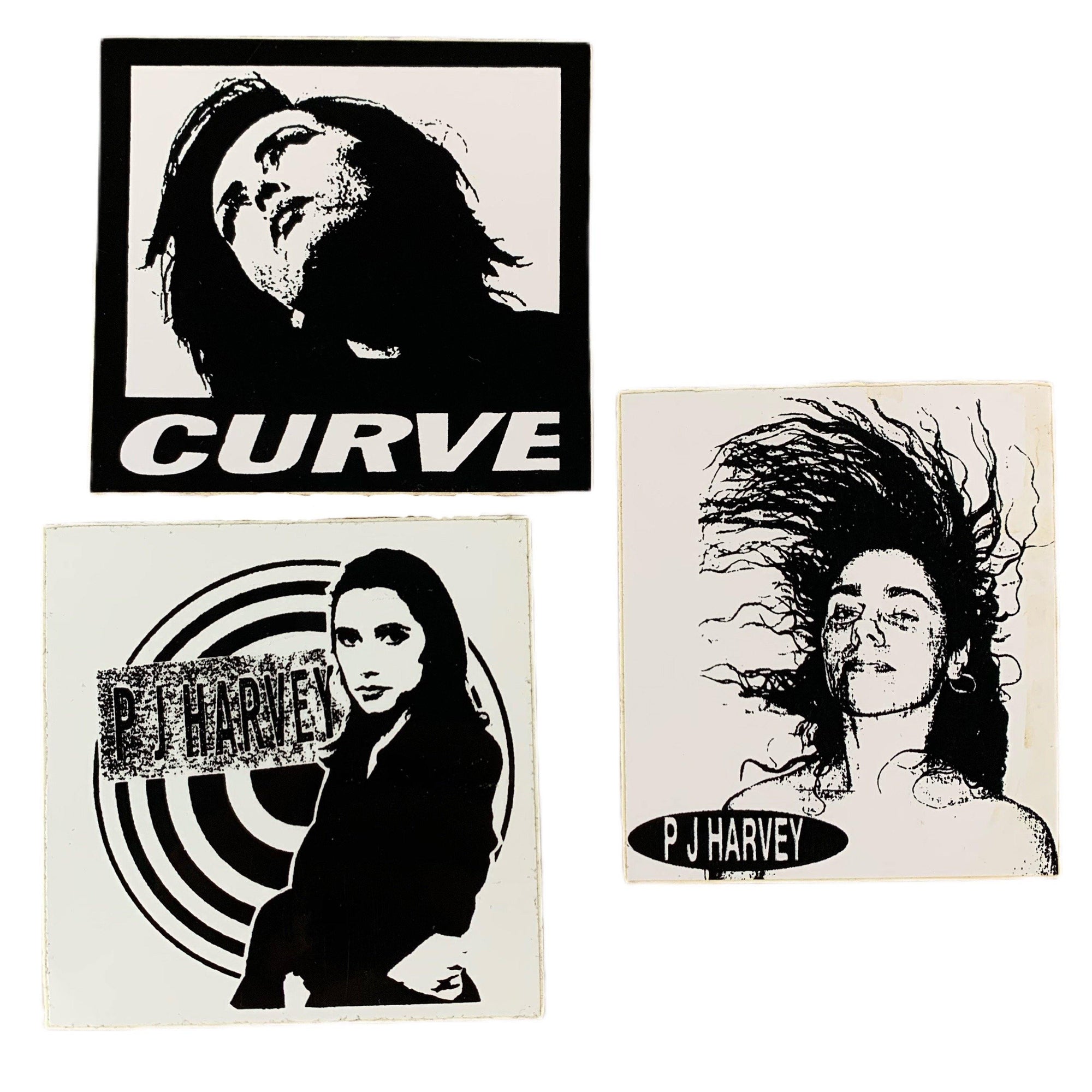 Vintage PJ Harvey Curve "Rid Of Me" Sticker Lot - jointcustodydc