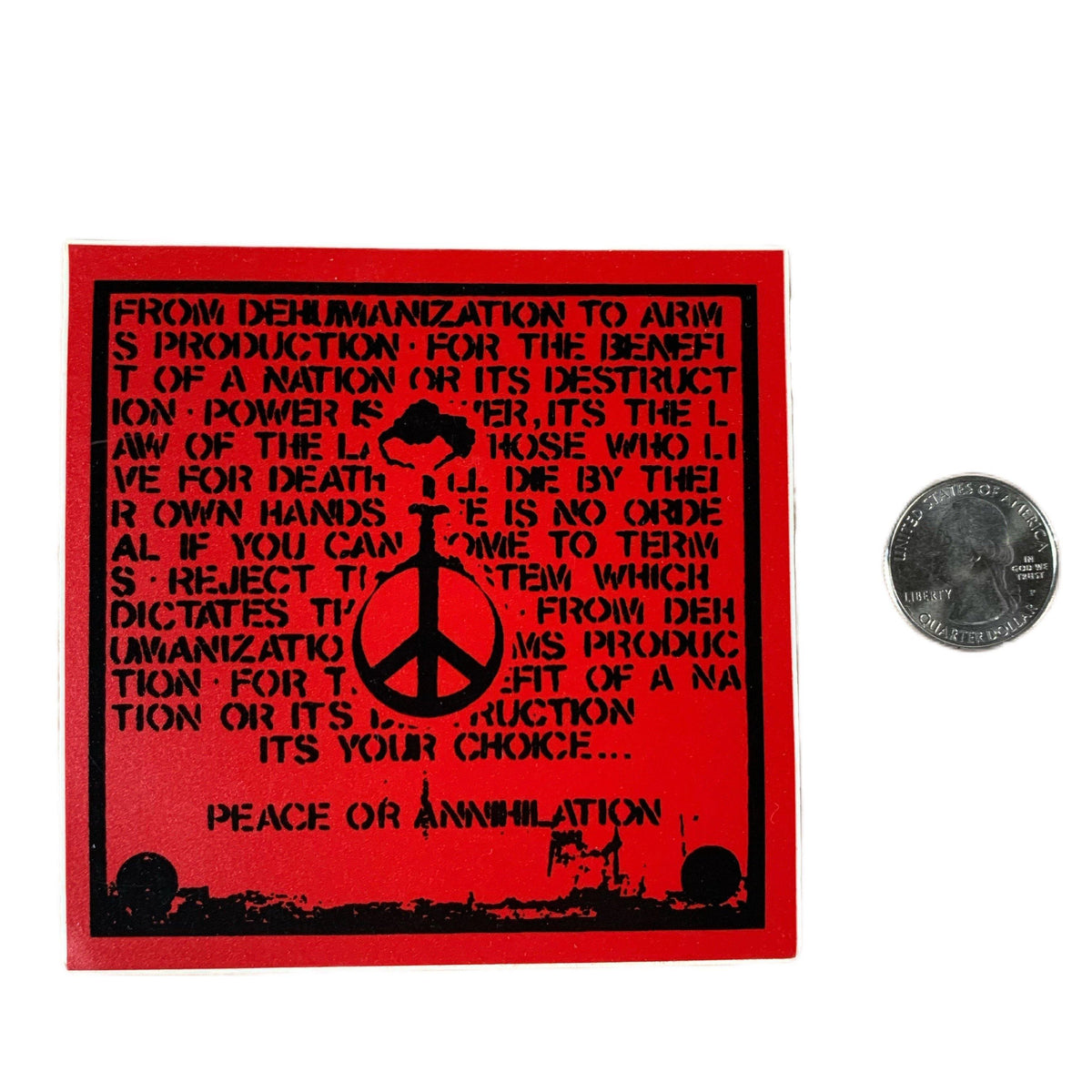 Vintage Crass Crucifix &quot;Anarchy And Peace&quot; Sticker Lot - jointcustodydc