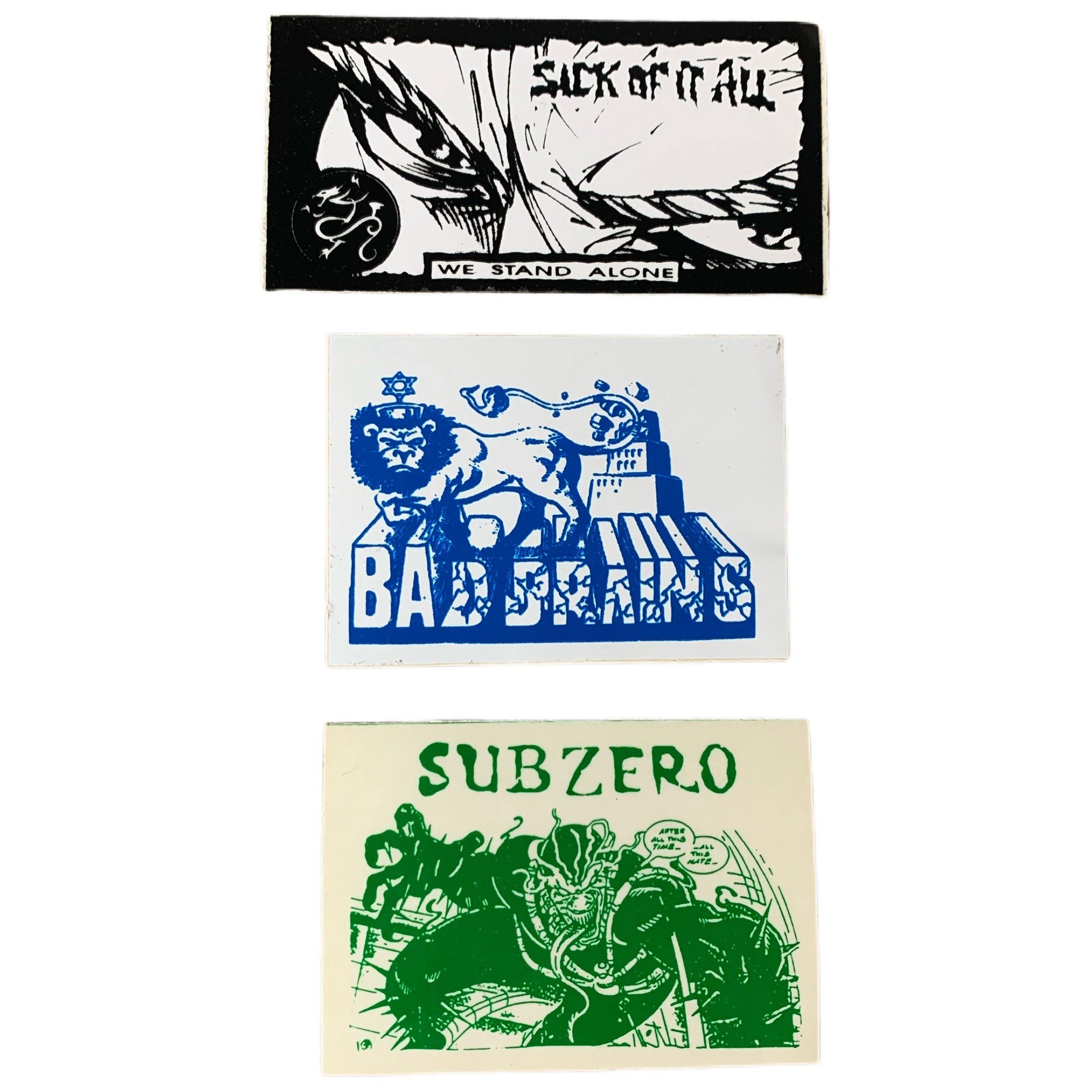 Vintage Bad Brains Sick Of It All "NYHC" Sticker Lot - jointcustodydc