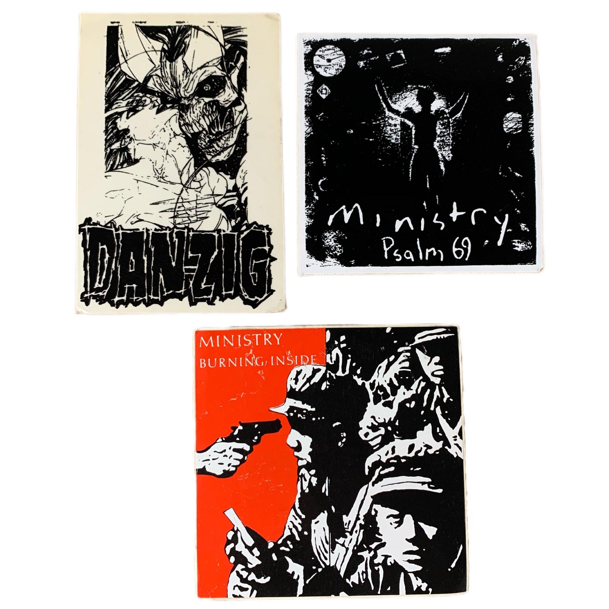 Vintage Ministry Danzig "Metal" Sticker Lot - jointcustodydc