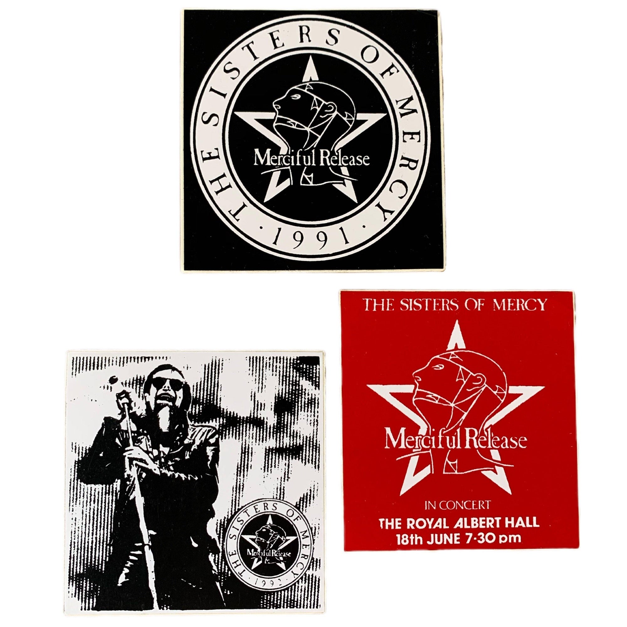 Vintage Sisters Of Mercy "Merciful Release" Sticker Lot - jointcustodydc