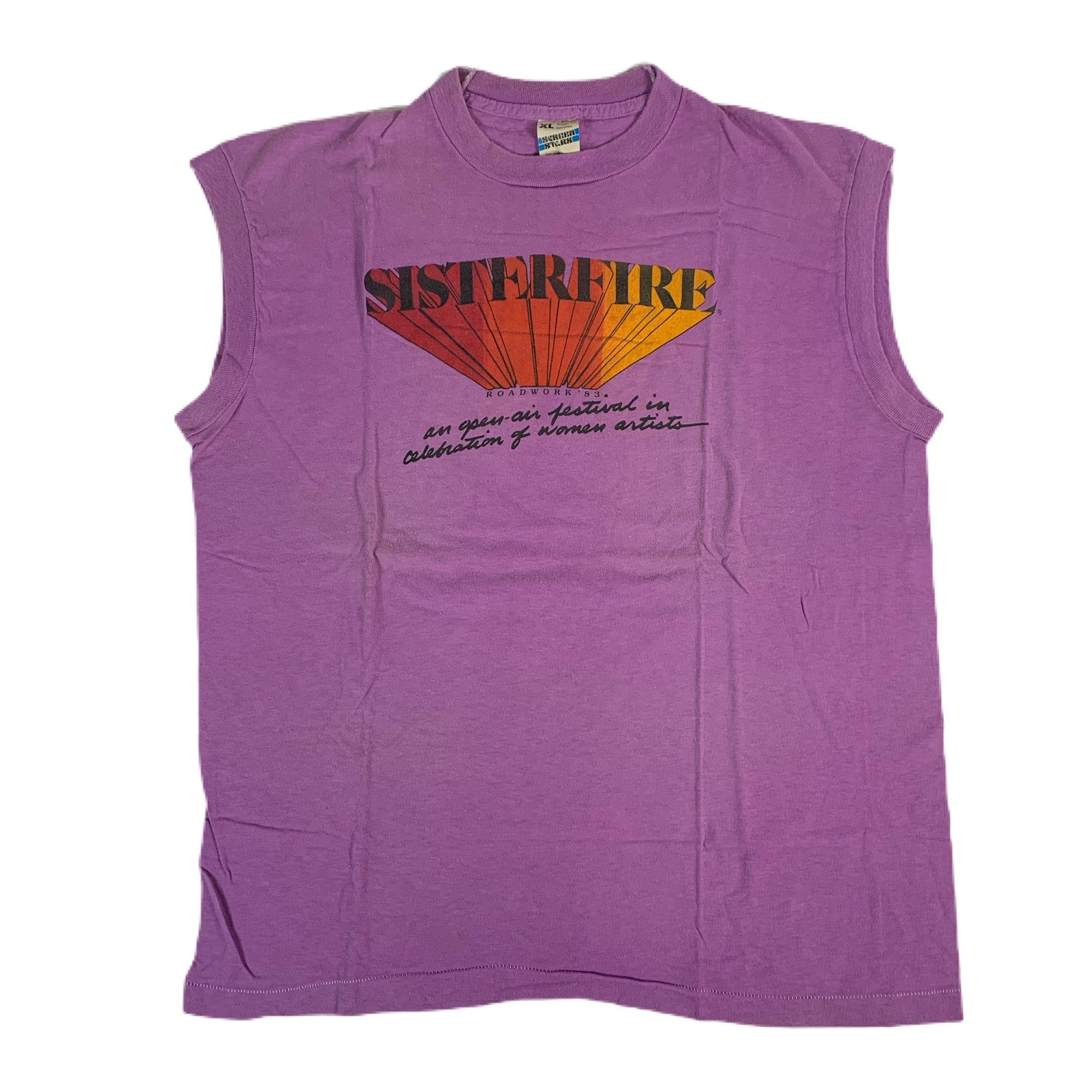 Vintage Roadwork "Sisterfire" LGBTQ Sleeveless Shirt - jointcustodydc