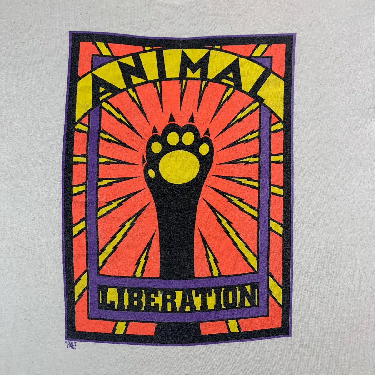 Vintage Animal Liberation &quot;Paw&quot; T-Shirt - jointcustodydc