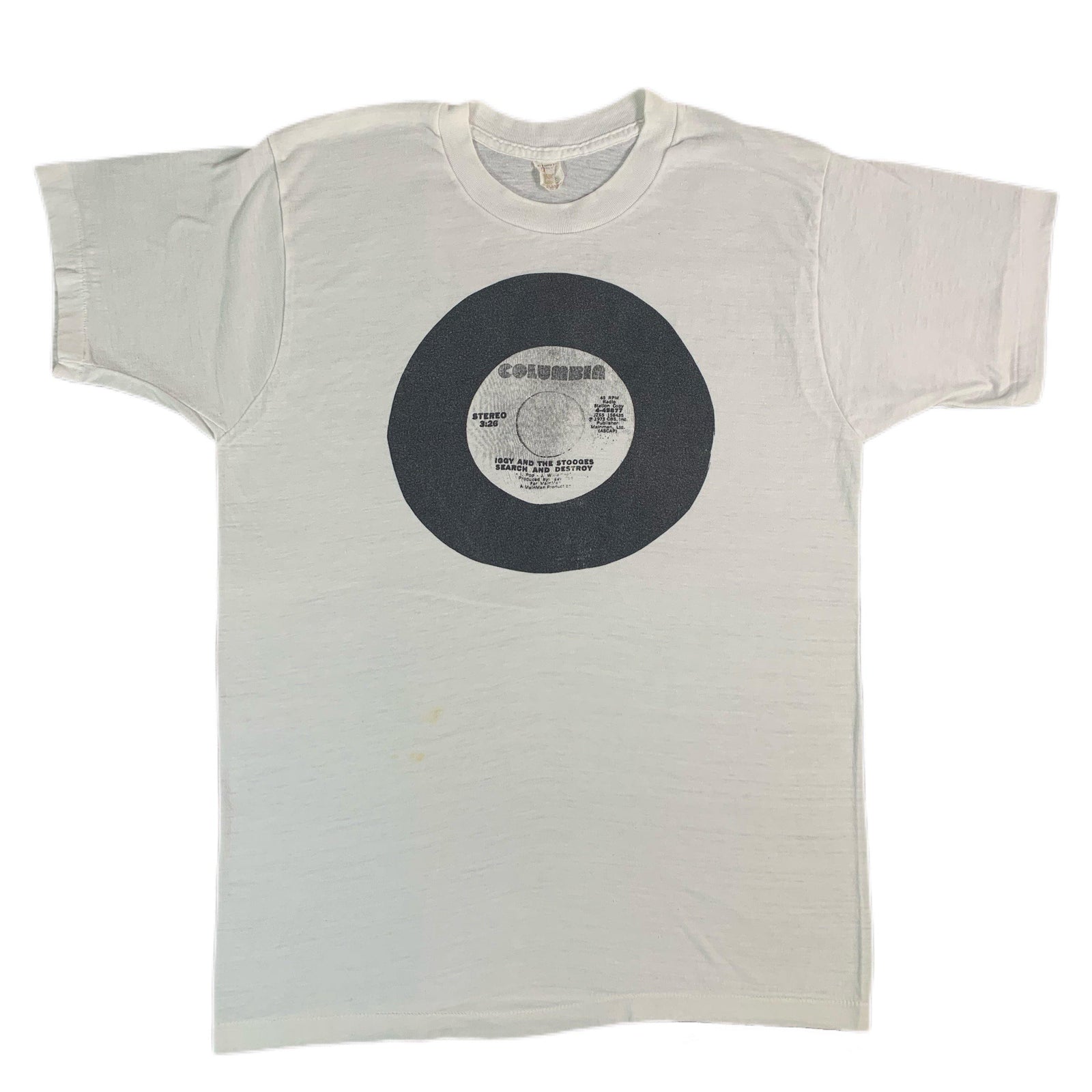 Vintage Iggy & The Stooges "Search And Destroy" Columbia T-Shirt - jointcustodydc