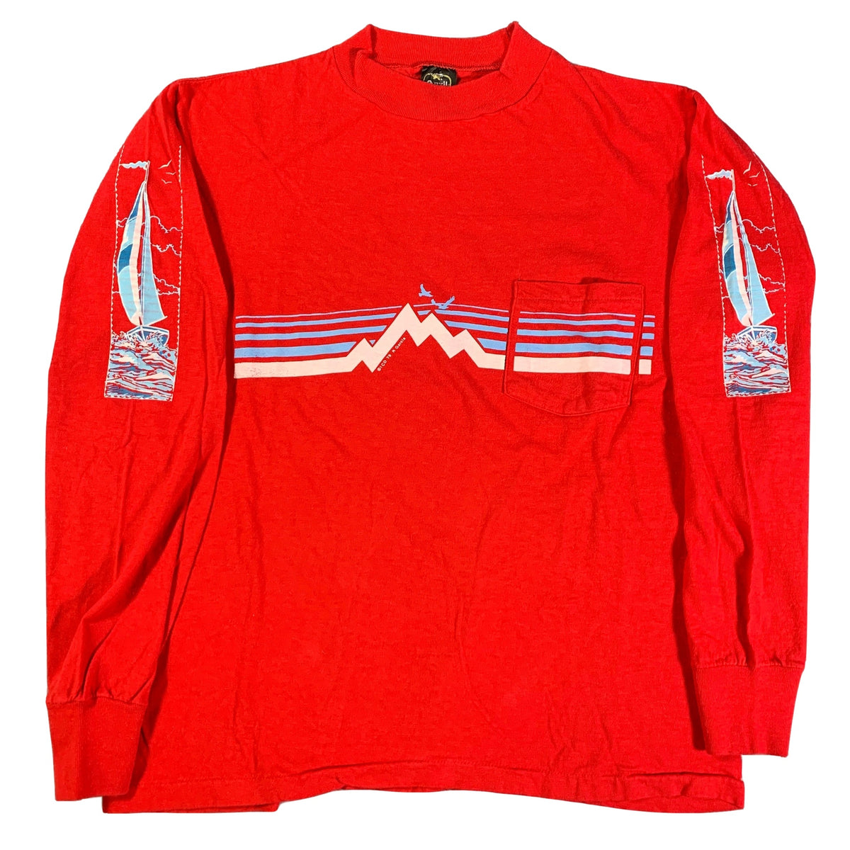Vintage Mountain &quot;Sailboat&quot; Long Sleeve Shirt - jointcustodydc