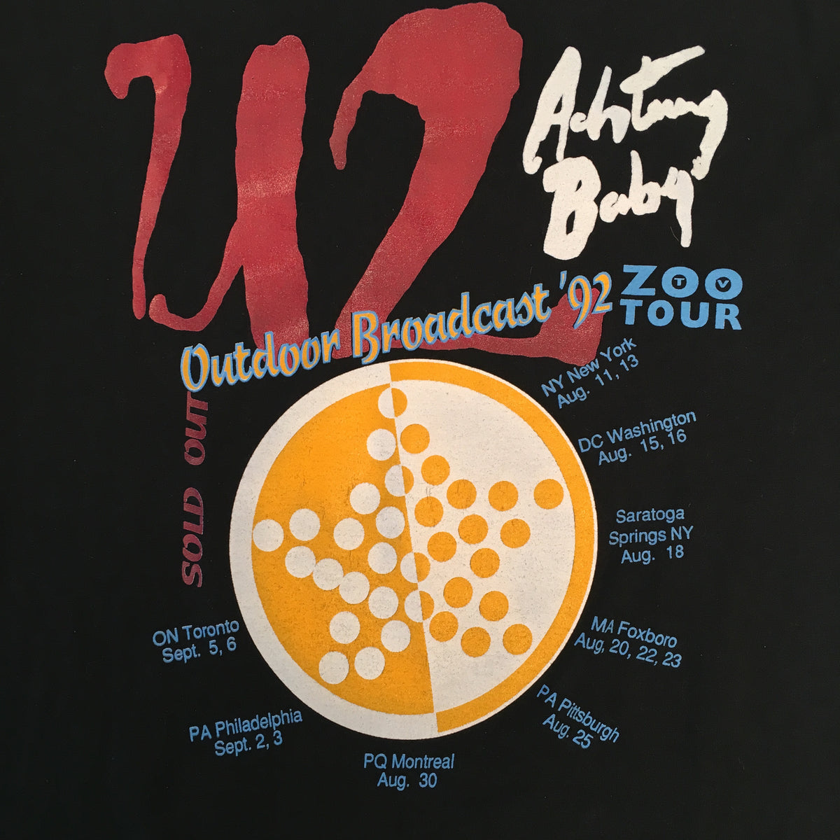Vintage U2 &quot;Achtung Baby&quot; T-Shirt - jointcustodydc